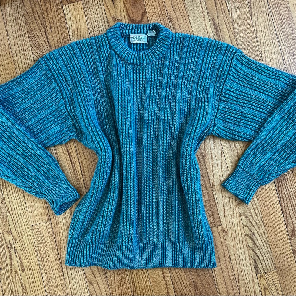 Classic Teal Knit Sweater